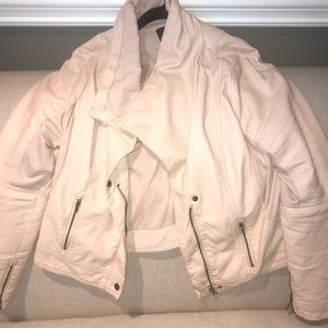BABY PINK FAUX LEATHER JAKCET *FOREVER 21 *